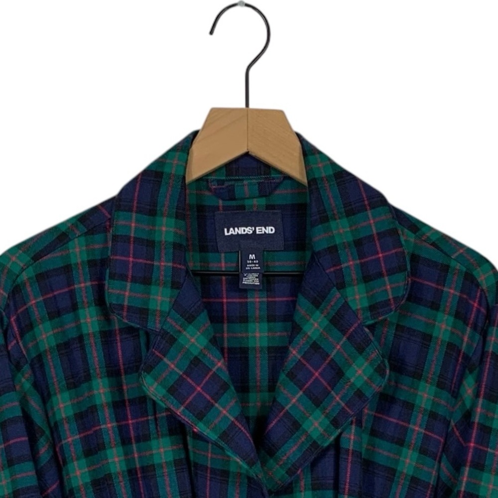 Lands’ End Tartan Plaid Flannel Robe (Academia Christmas Grandpa Holiday Preppy)